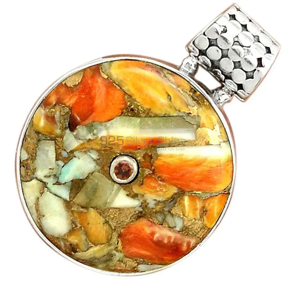 Multi Gemstone Pendants In 925 Solid Silver Jewelry 925SP70-1_0