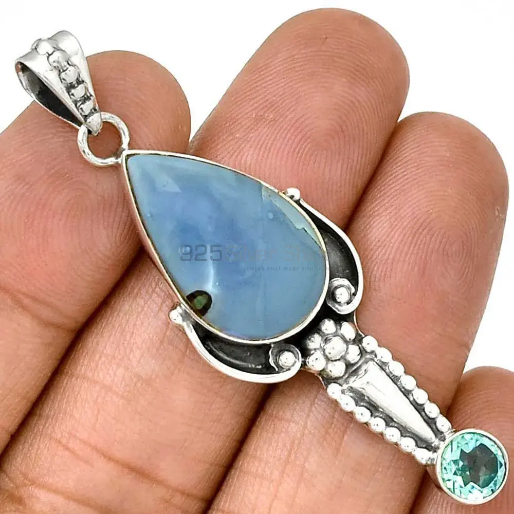 Multi Gemstone Pendants In 925 Fine Silver Jewelry 925SP081-4_1