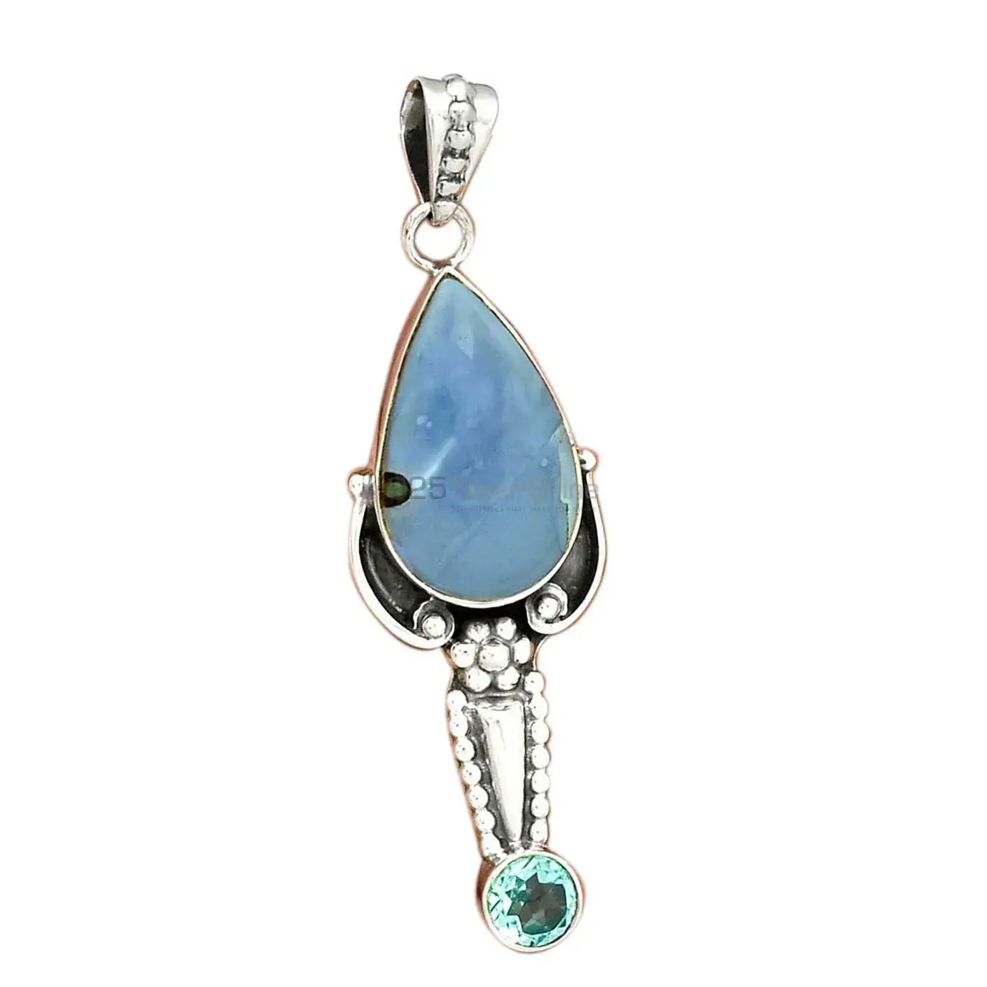 Multi Gemstone Pendants In 925 Fine Silver Jewelry 925SP081-4_2