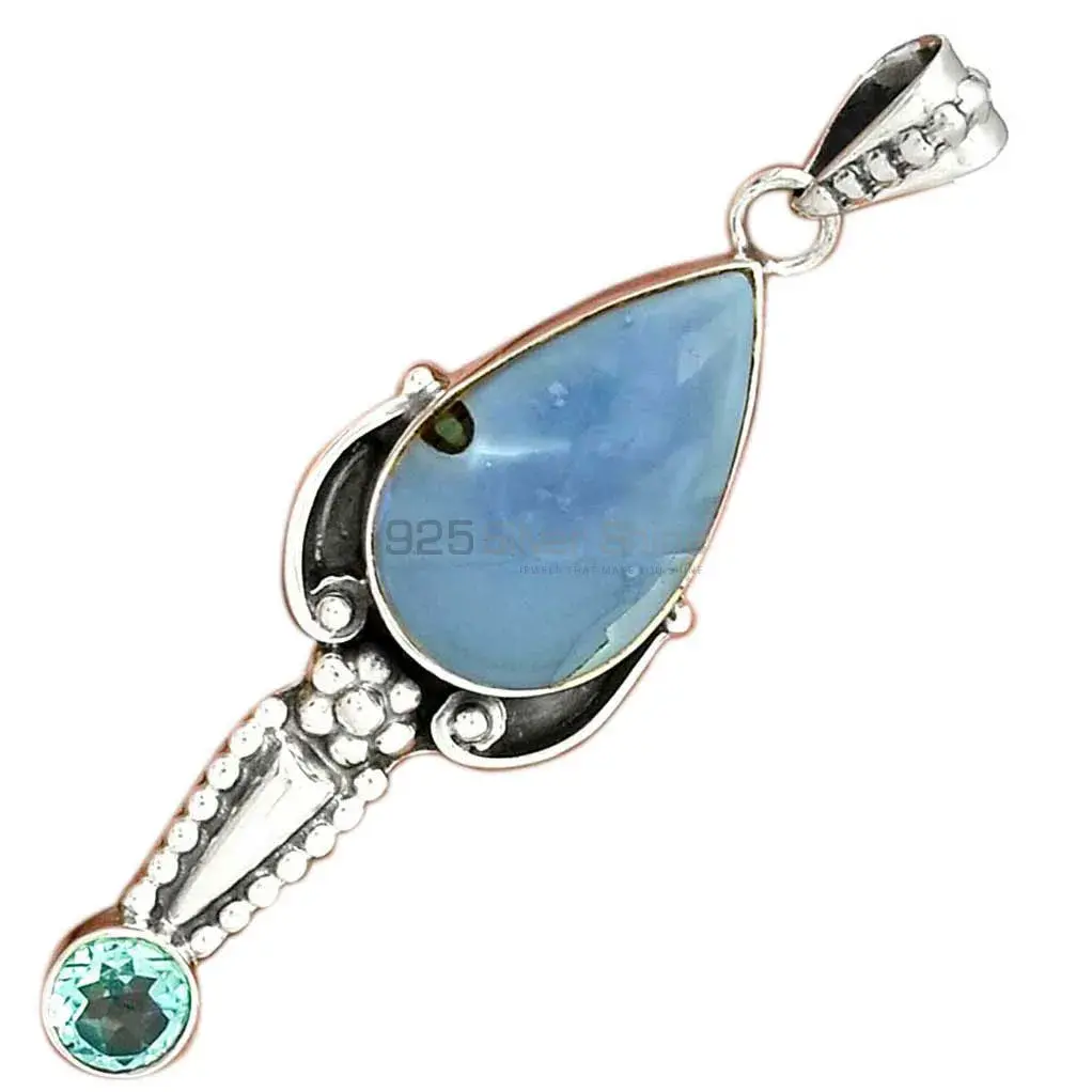 Multi Gemstone Pendants In 925 Fine Silver Jewelry 925SP081-4_3