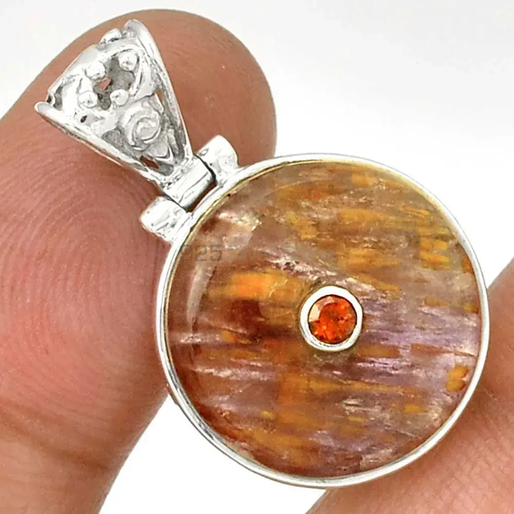 Multi Gemstone Pendants In 925 Fine Silver Jewelry 925SP70-7_0