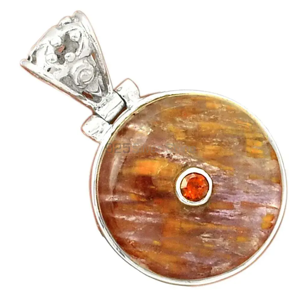 Multi Gemstone Pendants In 925 Fine Silver Jewelry 925SP70-7_1