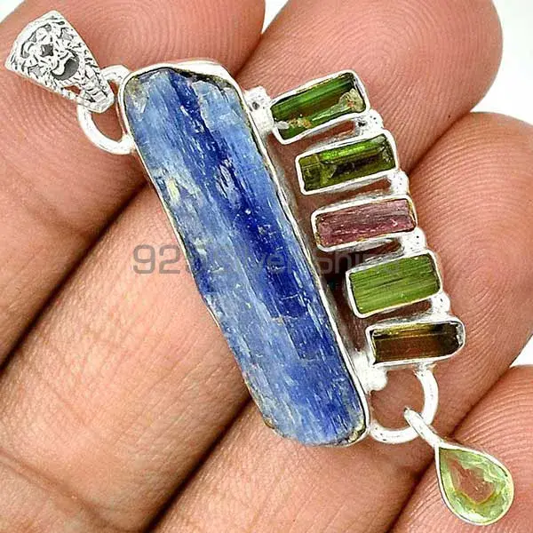 Multi Tourmaline Gemstone Pendants In 925 Fine Silver Jewelry 925SP55-3_0