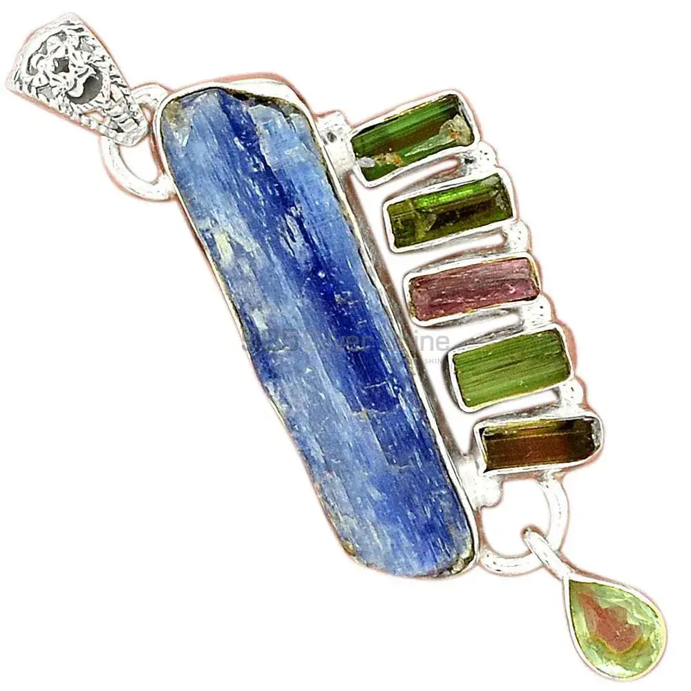 Multi Tourmaline Gemstone Pendants In 925 Fine Silver Jewelry 925SP55-3_1