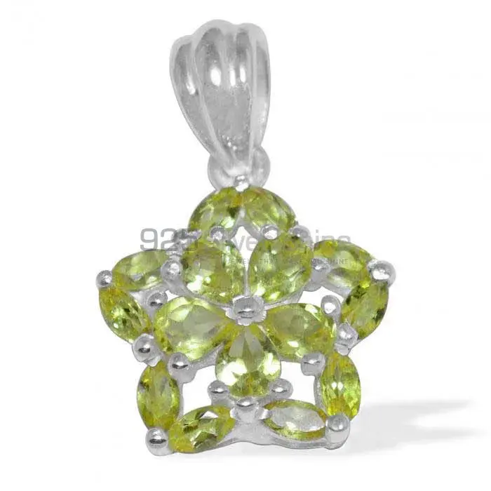 High Quality Peridot Gemstone Handmade Pendants In Solid Sterling Silver Jewelry 925SP1512