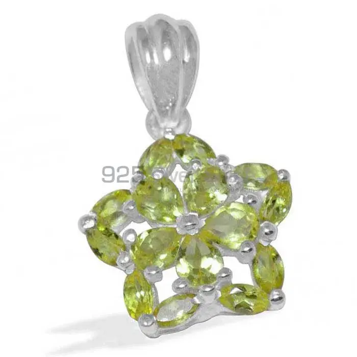 High Quality Peridot Gemstone Handmade Pendants In Solid Sterling Silver Jewelry 925SP1512_0