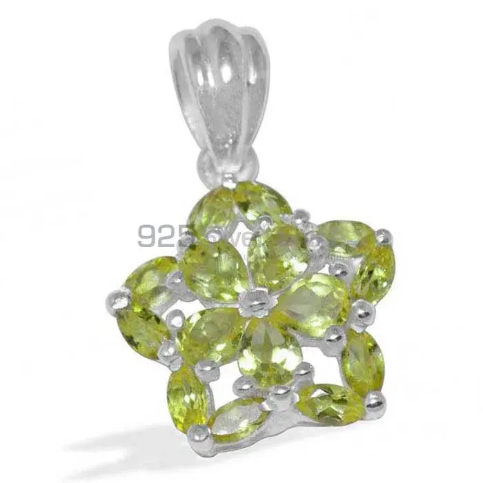 Peridot Gemstone Handmade Pendants In Solid Sterling Silver Jewelry 925SP1512_1