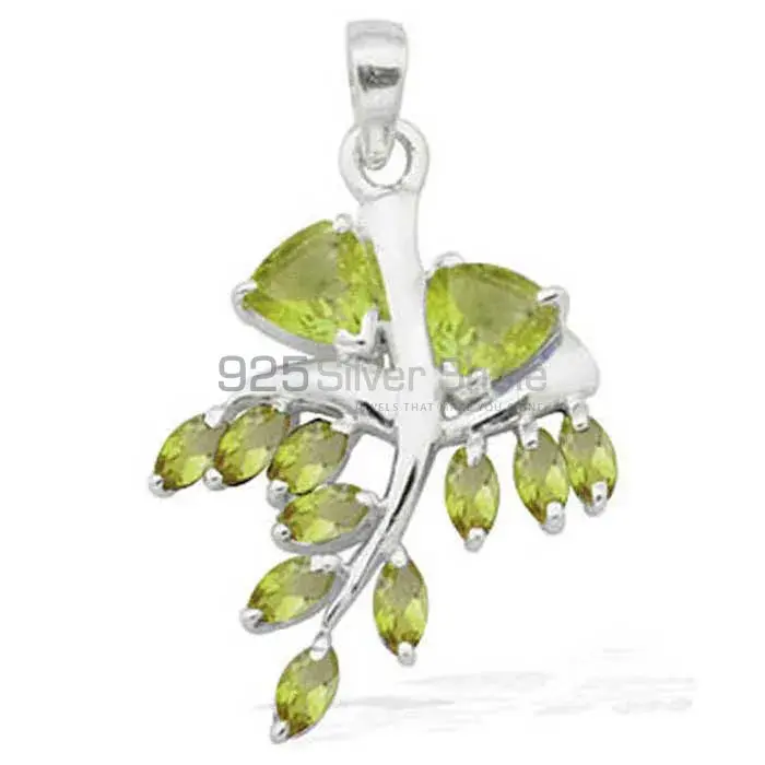 High Quality Peridot Gemstone Handmade Pendants In Solid Sterling Silver Jewelry 925SP1662