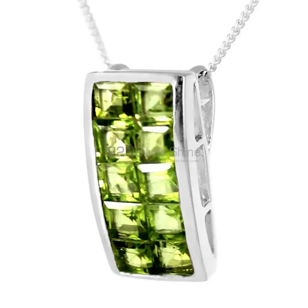 Peridot Gemstone Handmade Pendants In Solid Sterling Silver Jewelry 925SP245-1_0