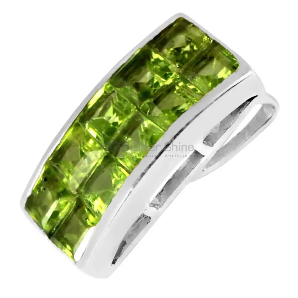 Peridot Gemstone Handmade Pendants In Solid Sterling Silver Jewelry 925SP245-1_1
