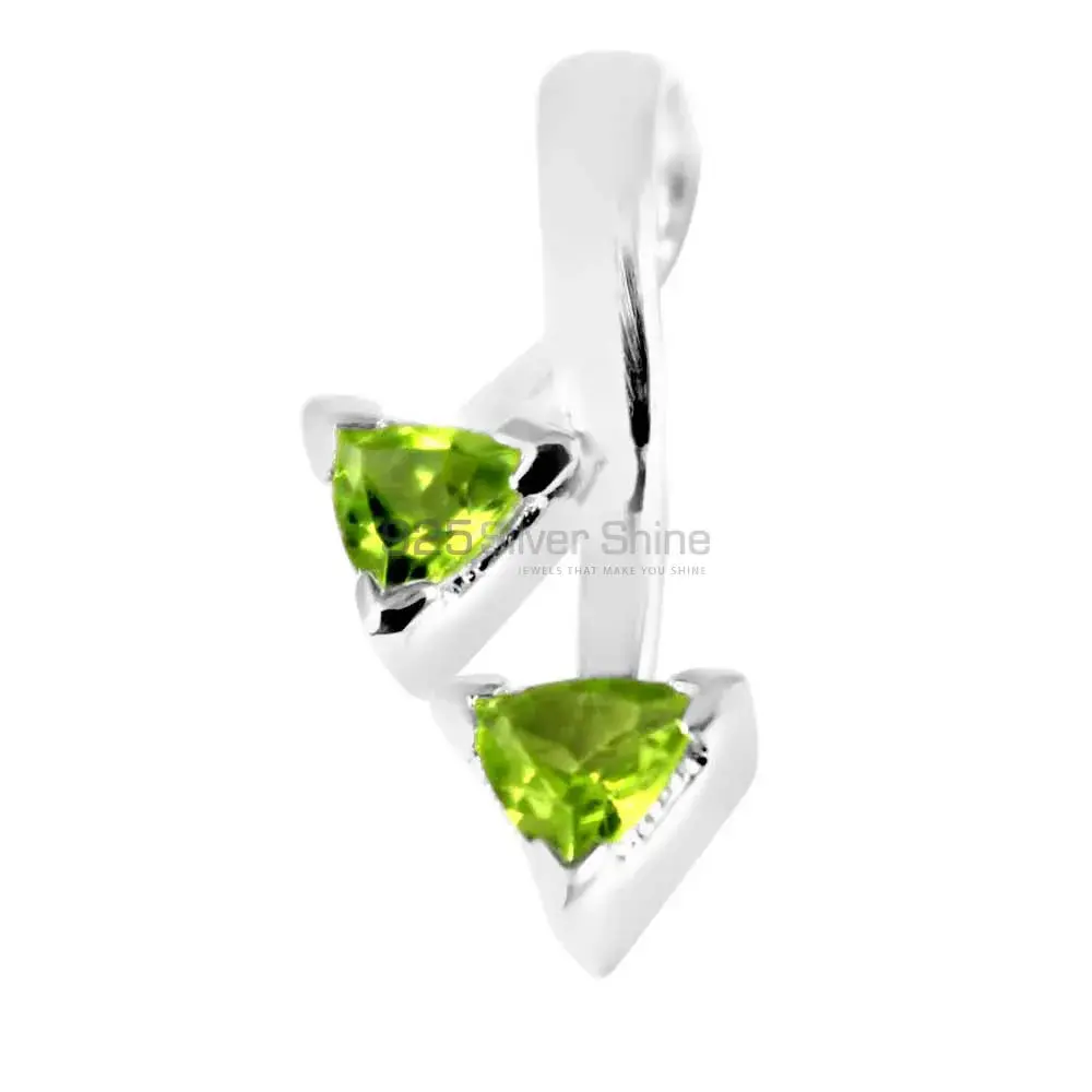 High Quality Peridot Gemstone Pendants Exporters In 925 Solid Silver Jewelry 925SP210-2_1