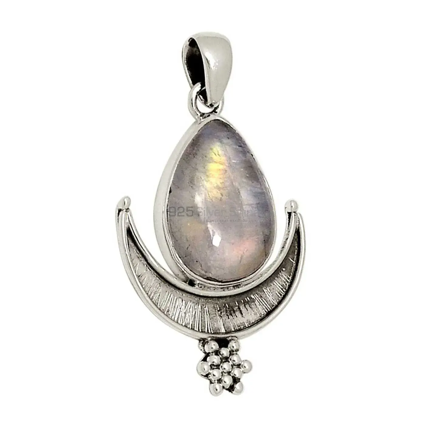 High Quality Rainbow Gemstone Pendants Suppliers In 925 Fine Silver Jewelry 925SP121-1_0