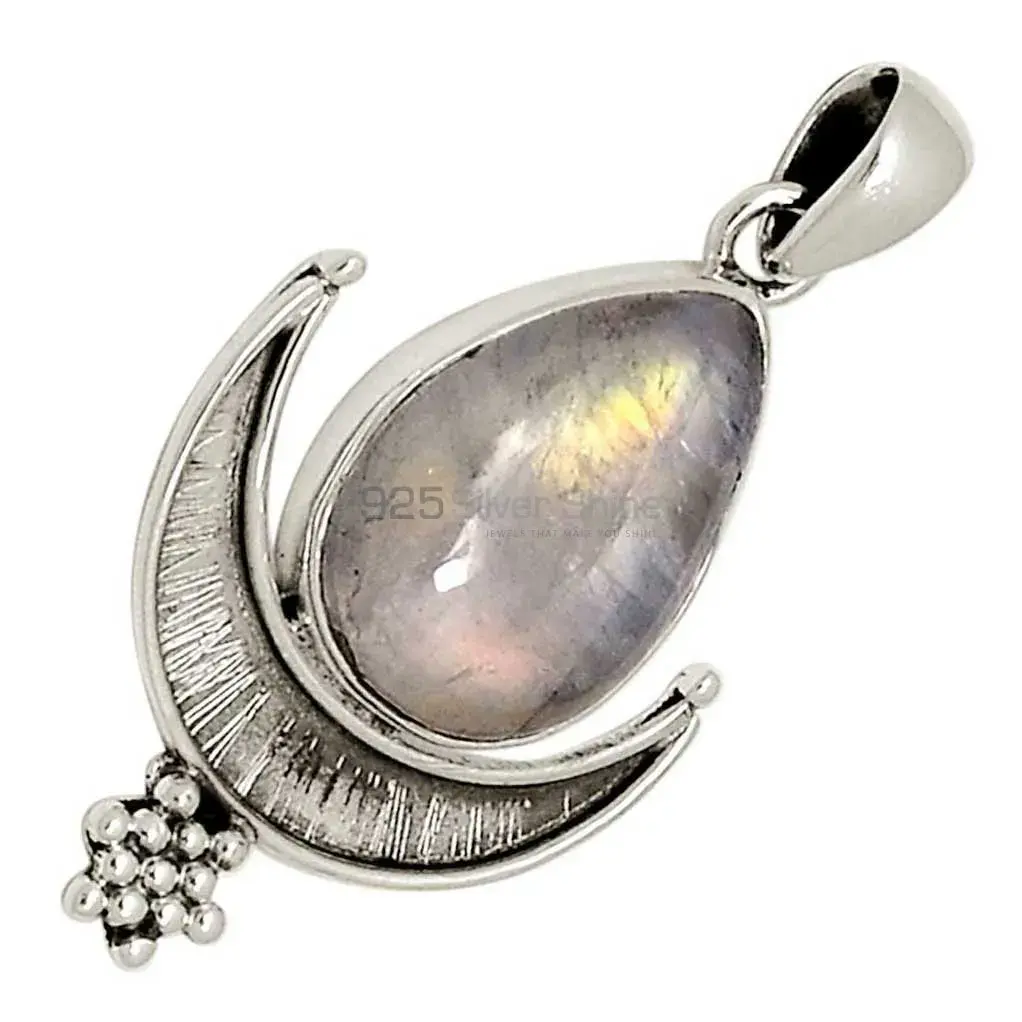 High Quality Rainbow Gemstone Pendants Suppliers In 925 Fine Silver Jewelry 925SP121-1_1
