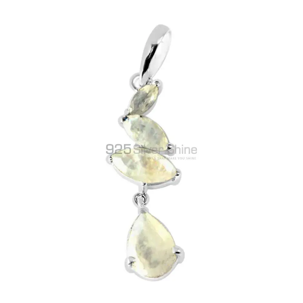 High Quality Rainbow Gemstone Pendants Suppliers In 925 Fine Silver Jewelry 925SP219-1_0