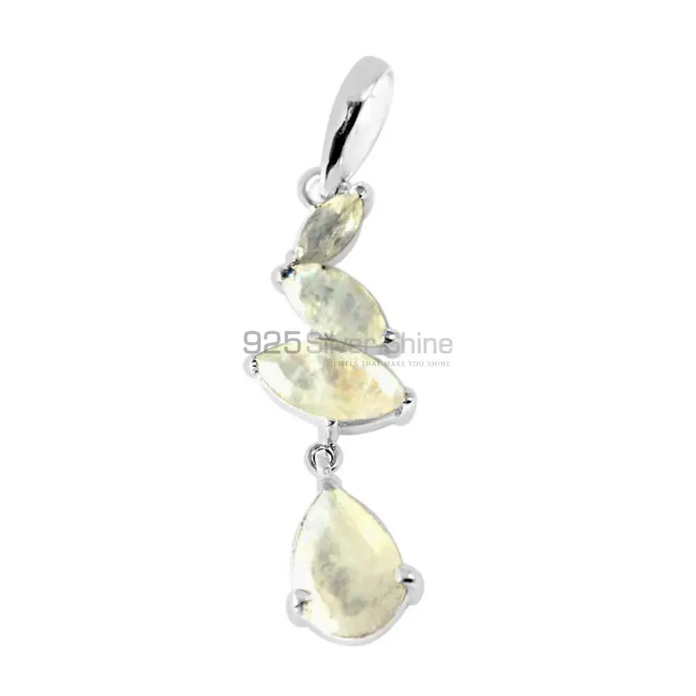 Rainbow Gemstone Pendants In 925 Fine Silver Jewelry 925SP219-1_0