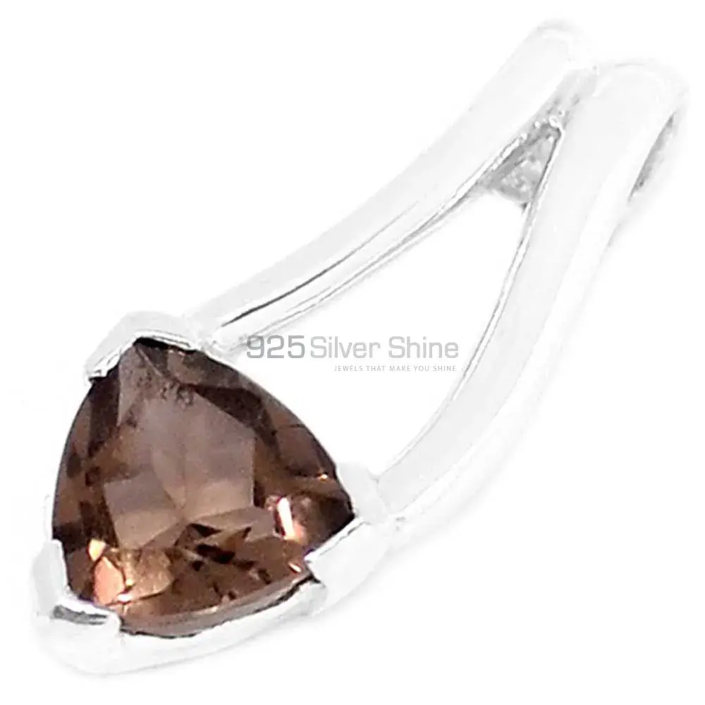 Smokey Gemstone Handmade Pendants In 925 Sterling Silver Jewelry 925SP285-1_0