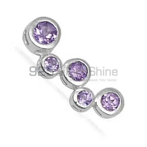High Quality Solid Sterling Silver Handmade Pendants In Amethyst Gemstone Jewelry 925SP1387