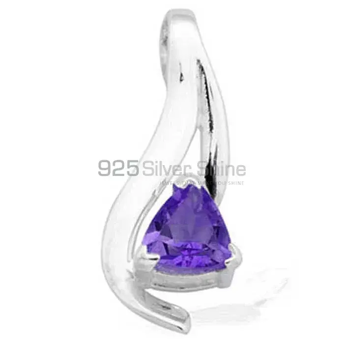 High Quality Solid Sterling Silver Handmade Pendants In Amethyst Gemstone Jewelry 925SP1587