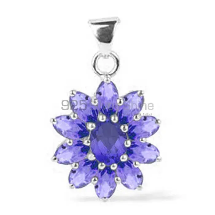 High Quality Solid Sterling Silver Handmade Pendants In Amethyst Gemstone Jewelry 925SP1637