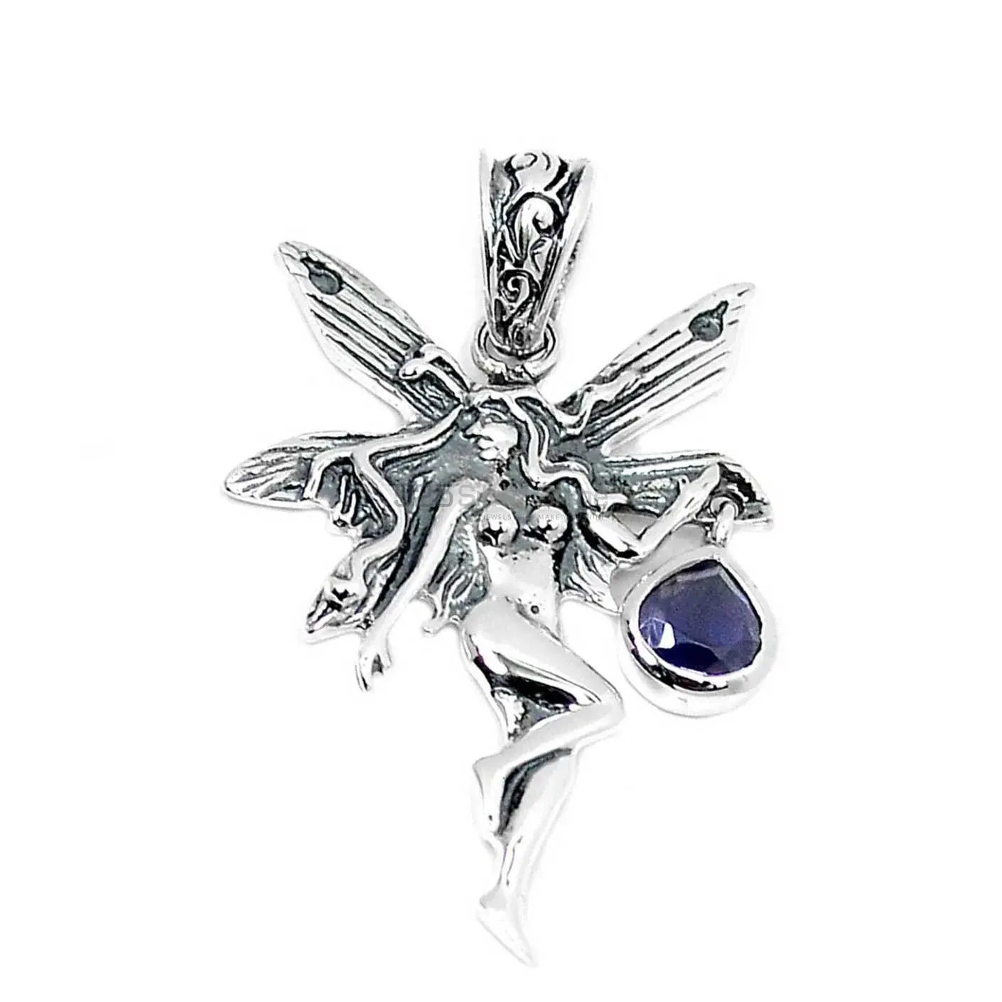 High Quality Solid Sterling Silver Handmade Pendants In Iolite Gemstone Jewelry 925SSP345-3_0