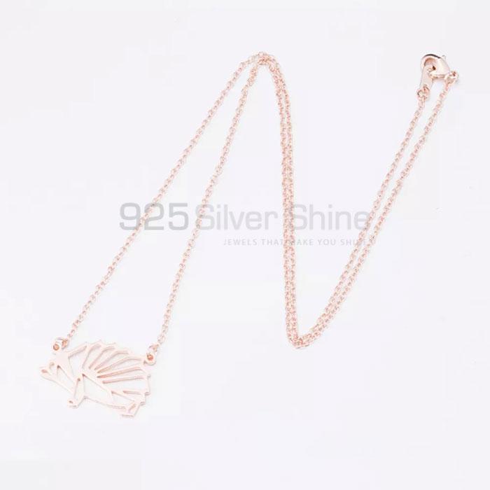 Hollow Hedgehog Necklace, Designer Animal Minimalist Necklace In 925 Sterling Silver AMN125_1