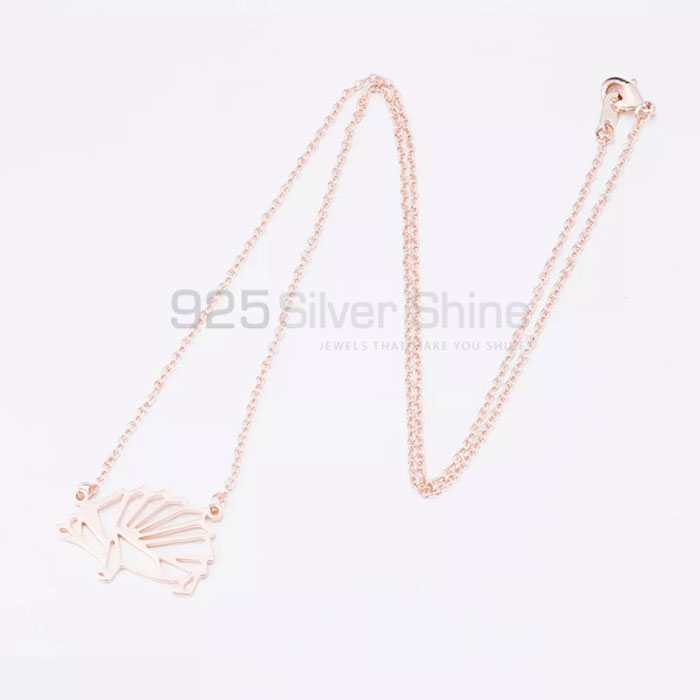 Hollow Hedgehog Necklace, Animal Minimalist Necklace In 925 Sterling Silver AMN125_1