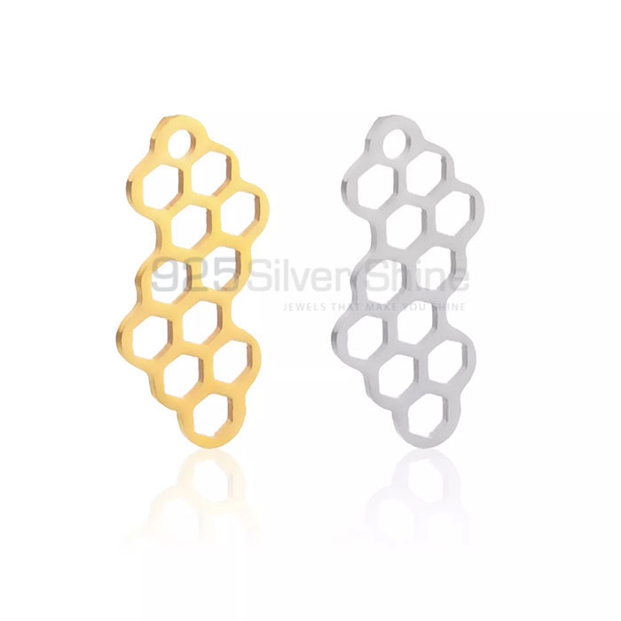 Honey Bee Design Pendant In Sterling Silver Jewelry HBMN337