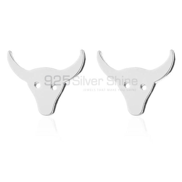 Hooke's Horns Earring, Animal Minimalist Earring In 925 Sterling Silver AME41