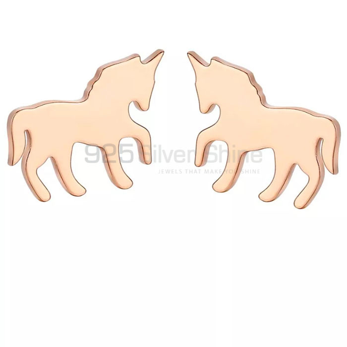 Horse Earring, Animal Minimalist Earring In 925 Sterling Silver AME75