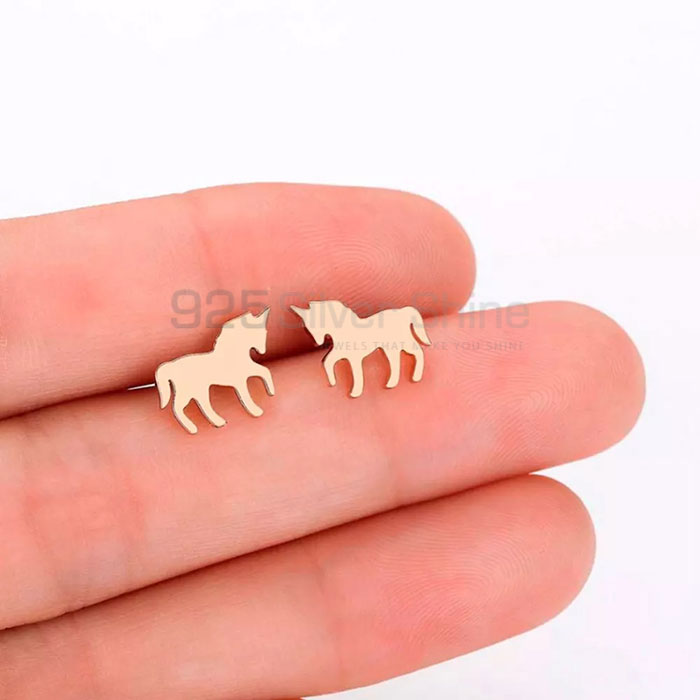 Horse Earring, Best Selections Animal Minimalist Earring In 925 Sterling Silver AME75_2
