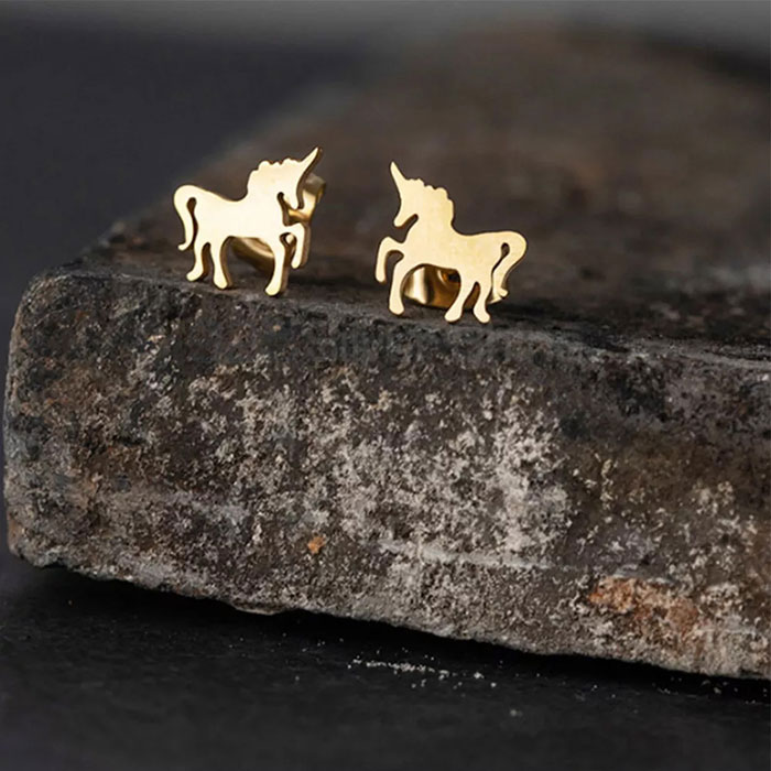 Horse Earring, Best Selections Animal Minimalist Earring In 925 Sterling Silver AME75_3