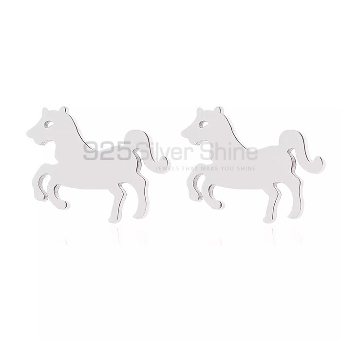 Horse Earring, Designer Animal Minimalist Earring In 925 Sterling Silver AME39