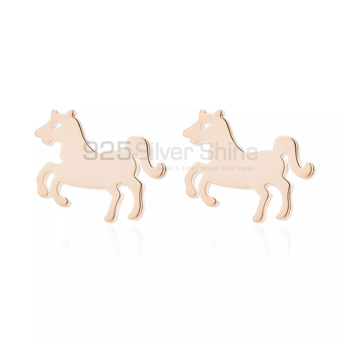 Horse Earring, Designer Animal Minimalist Earring In 925 Sterling Silver AME39_0