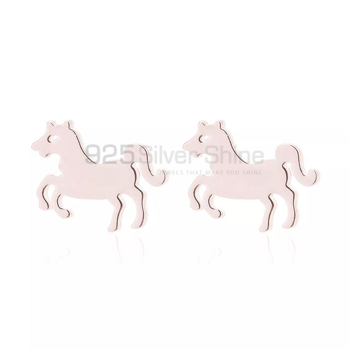 Horse Earring, Designer Animal Minimalist Earring In 925 Sterling Silver AME39_1