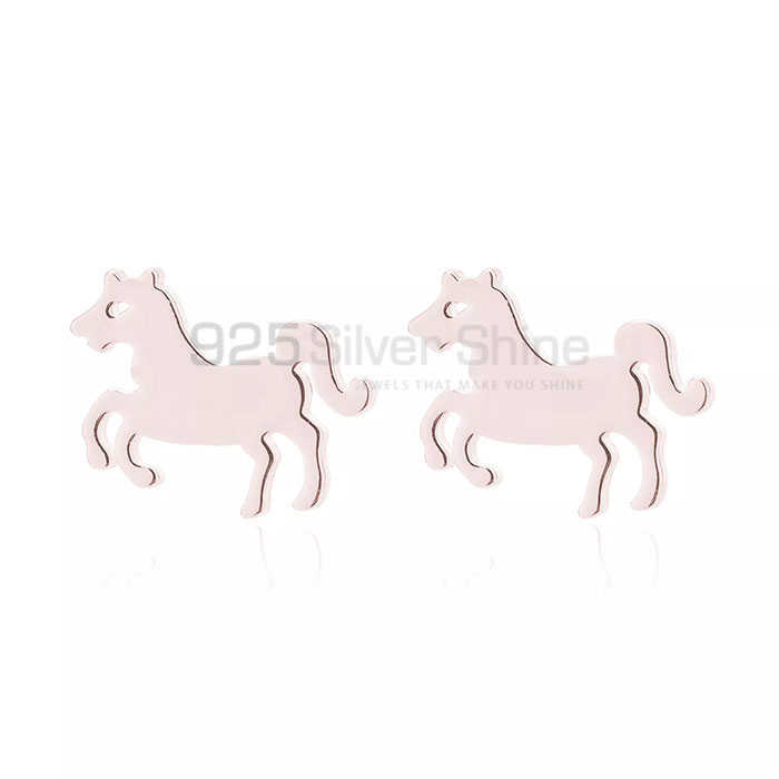 Horse Earring, Animal Minimalist Earring In 925 Sterling Silver AME39_1