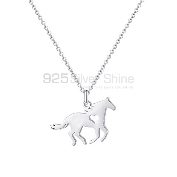 Horse Necklace, Best Collection Animal Minimalist Necklace In 925 Sterling Silver AMN154