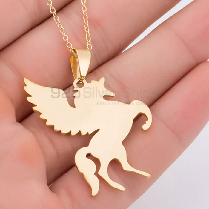 Horse Necklace, Animal Minimalist Necklace In 925 Sterling Silver AMN137_1
