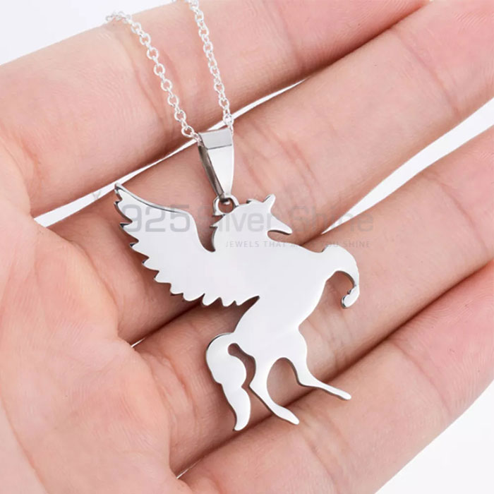 Horse Necklace, Animal Minimalist Necklace In 925 Sterling Silver AMN137_3
