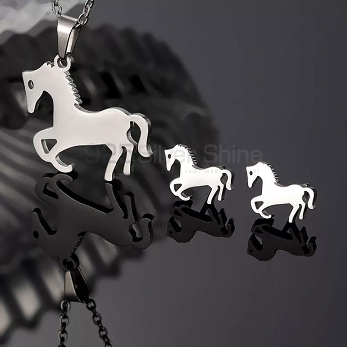 Horse Necklace, Latest Animal Minimalist Necklace In 925 Sterling Silver AMN253_2