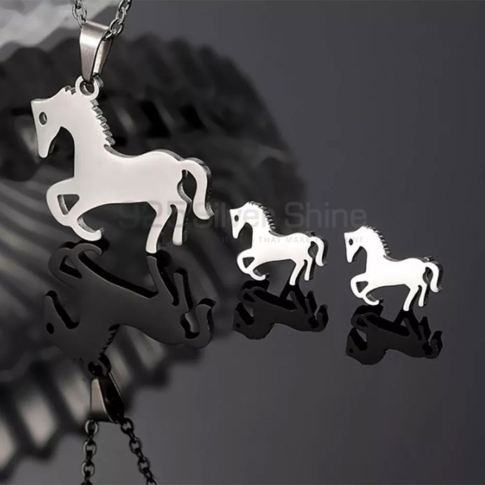 Horse Necklace, Animal Minimalist Necklace In 925 Sterling Silver AMN253_2