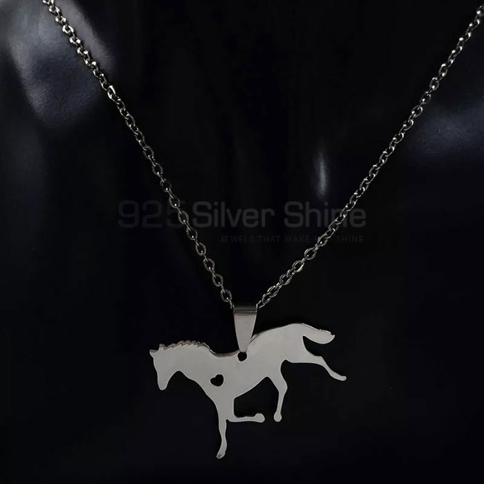 Horse Necklace, Stunning Animal Minimalist Necklace In 925 Sterling Silver AMN170