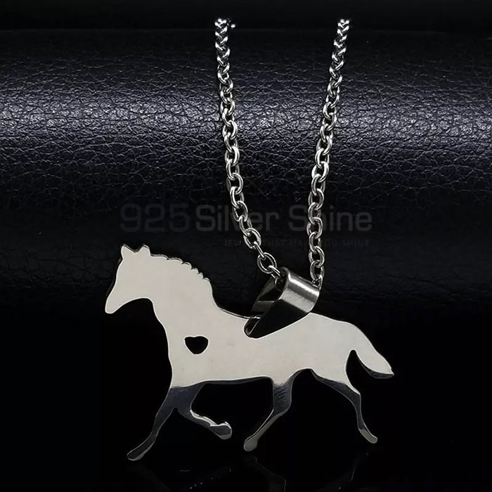 Horse Necklace, Stunning Animal Minimalist Necklace In 925 Sterling Silver AMN170_1