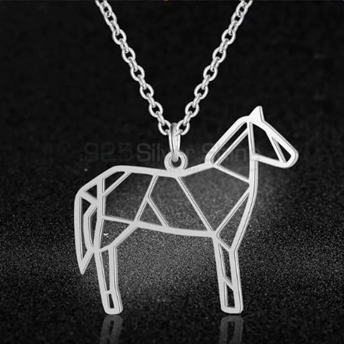 Horse Necklace, Animal Minimalist Necklace In 925 Sterling Silver AMN203