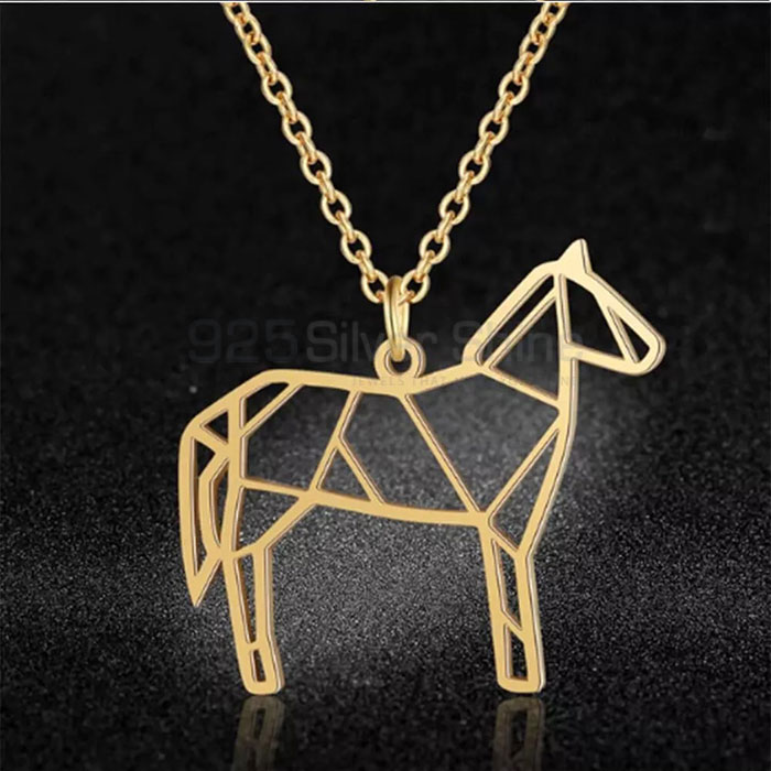 Horse Necklace, Animal Minimalist Necklace In 925 Sterling Silver AMN203_0