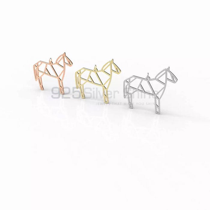 Horse Pendant, Stunning Animal Minimalist Pendant In 925 Sterling Silver AMP273