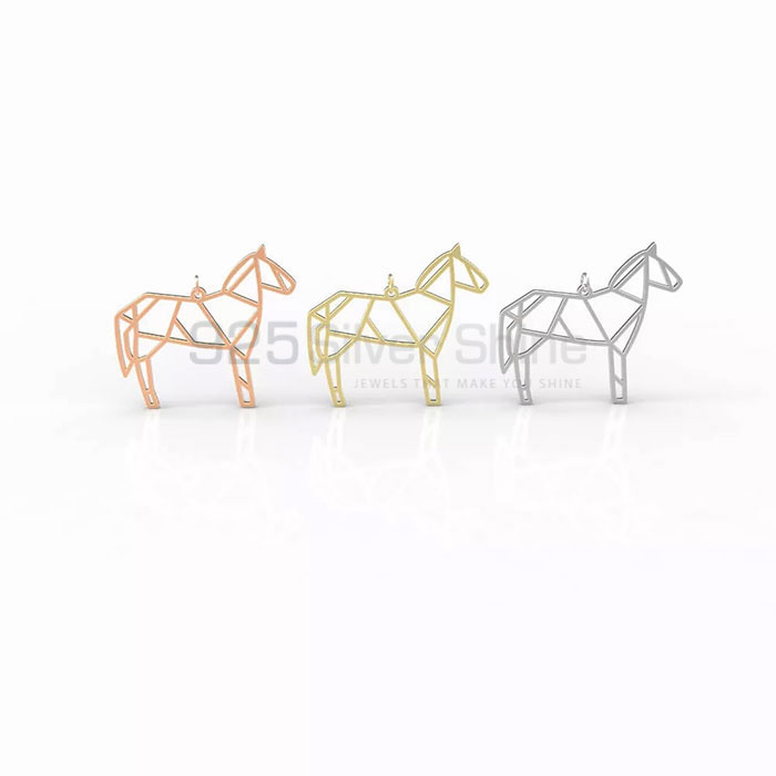 Horse Pendant, Stunning Animal Minimalist Pendant In 925 Sterling Silver AMP273_0