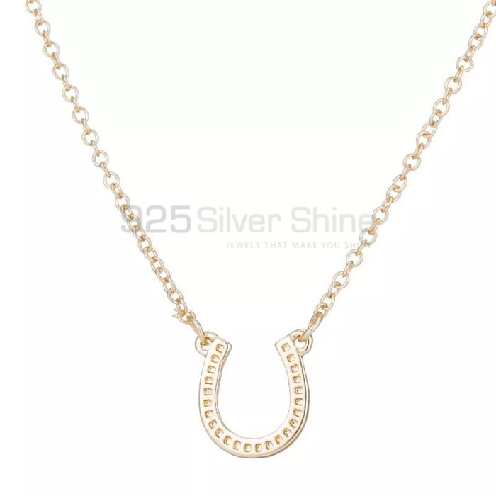 Horse Shoe Necklace, Designer Animal Minimalist Necklace In 925 Sterling Silver AMN181_0
