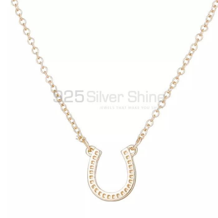 Horse Shoe Necklace, Animal Minimalist Necklace In 925 Sterling Silver AMN181_0