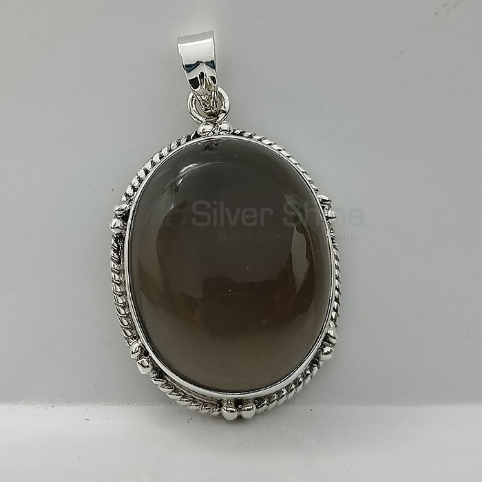 Huge Smoky Quartz Gemstone Pendant In Sterling Silver 925NSP15_4