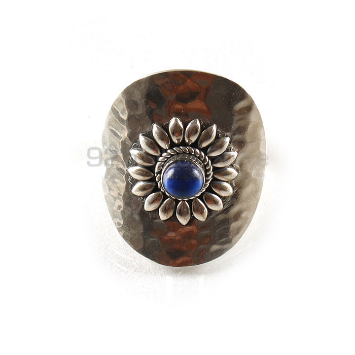 Hummer Sun Style Sterling Silver Ring In Lapis Lazuli Gemstone SSR143-1